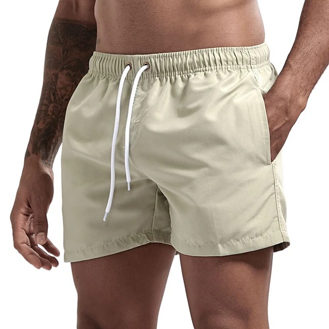 Title 10, Shorts de praia masculinos casuais em cor doce