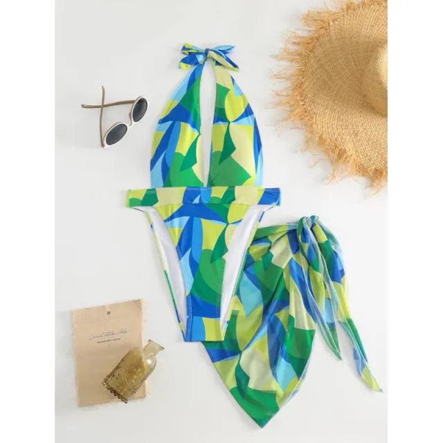 Sexy Lace up Backless Beach Swimwear Skirt Set Swimsuit M - Shop at LoveMi
