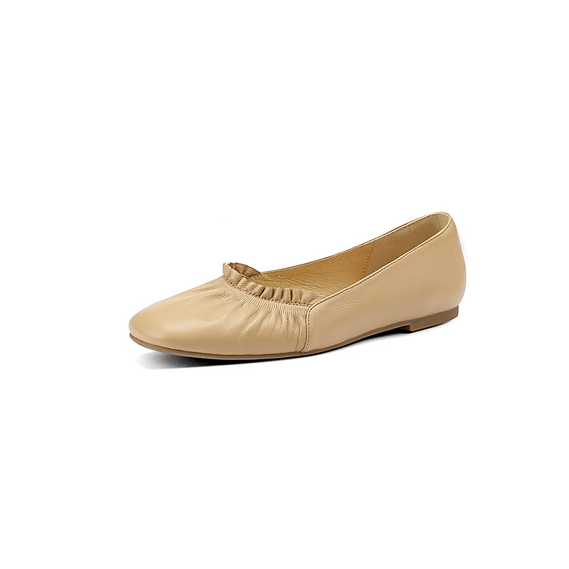 Square Toe Leather Flats, picture 2 of 5