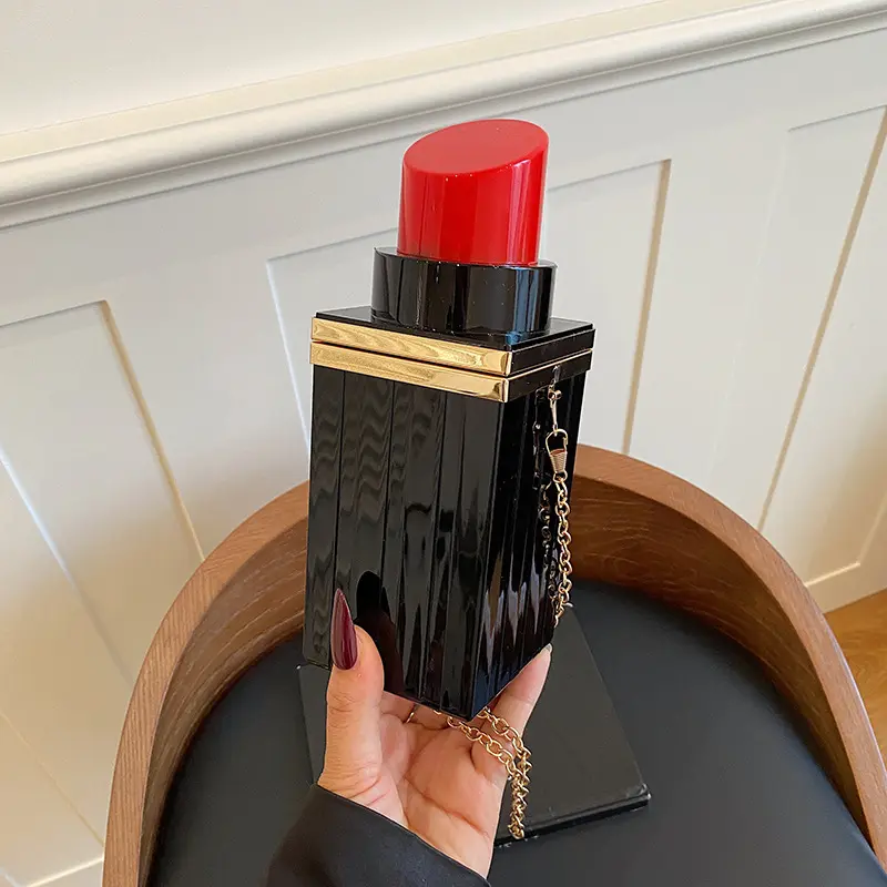 Acrylic Lipstick-shaped Single-shoulder Crossbody Bag