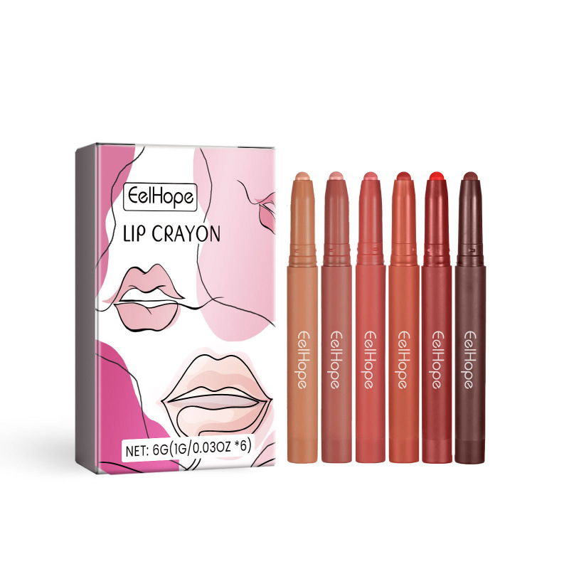 6-Color Matte Natural Lip Liner Set - Image 4