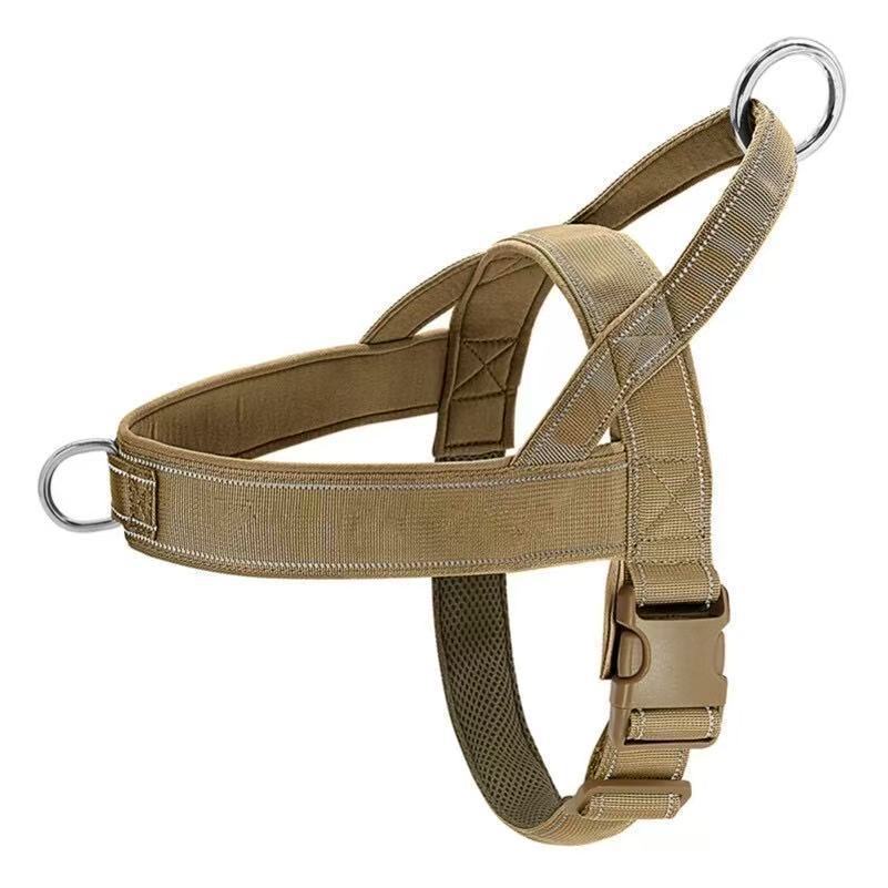 Double D-ring Explosion-proof Tactical Dog Harness Khaki S Code