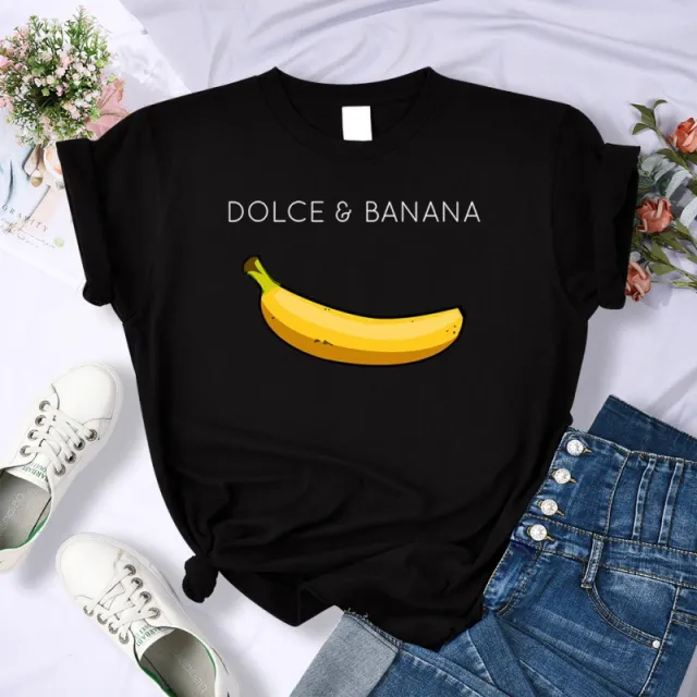 Dolce Banana Anime Printed T Shirts Black - Shop at LoveMi