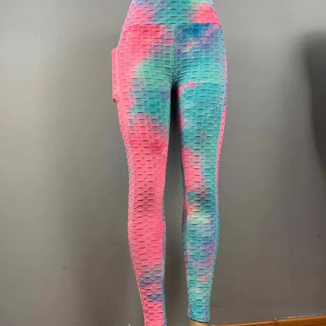 Women's Fashionable Simple Tie dye Bubble Pocket Trousers Pink - Shop at LoveMi