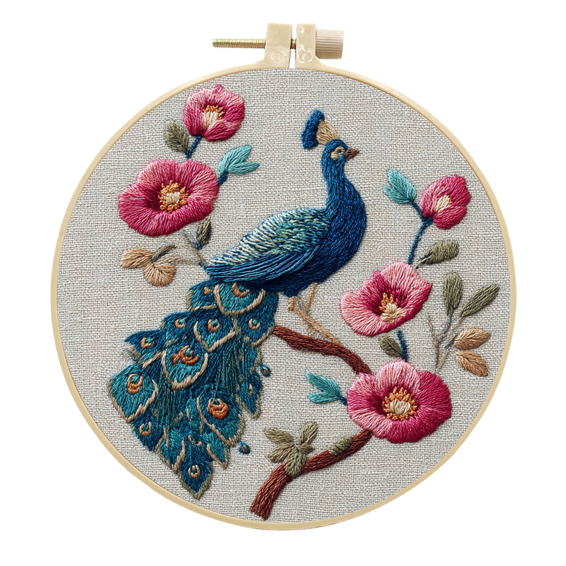 Peacock Embroidery Kit, picture 2 of 4