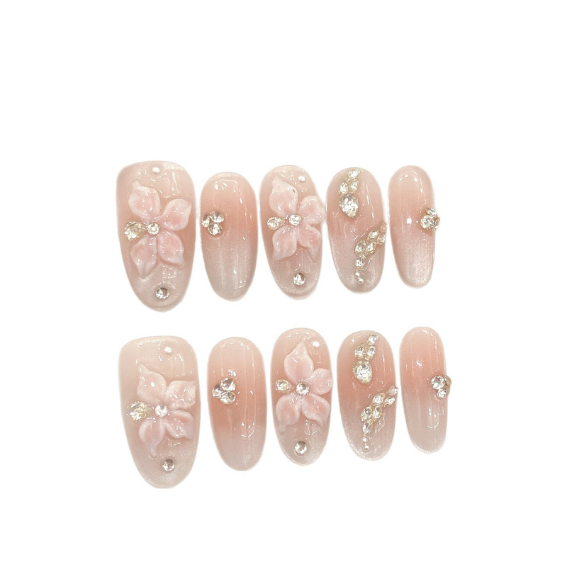 Handmade Zircon Snake-element Cat-eye Artificial Nails