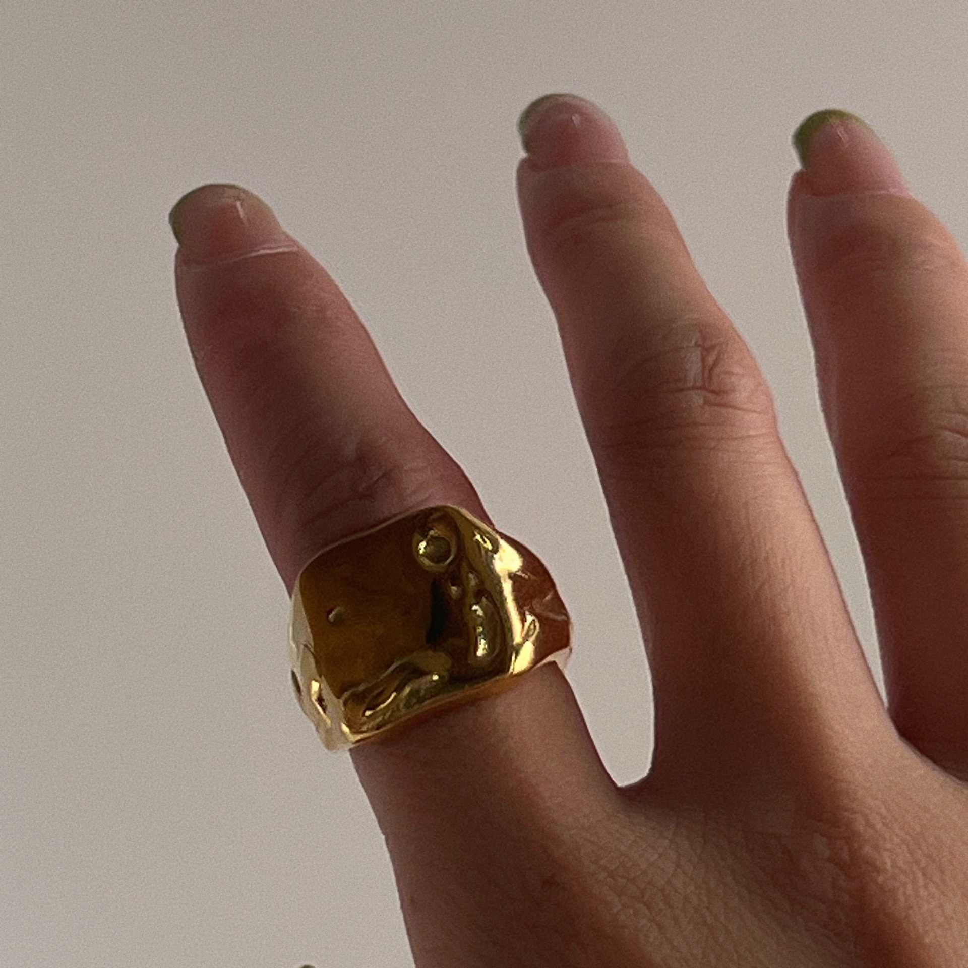 Retro Style Lava Irregular Pattern Ring