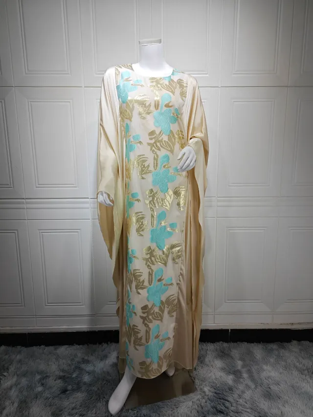 Embroidered Long Dress Waist Design For Women Light Green - Shop at LoveMi