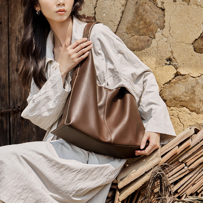 Leather Bucket Shoulder Bag, picture 2 of 6
