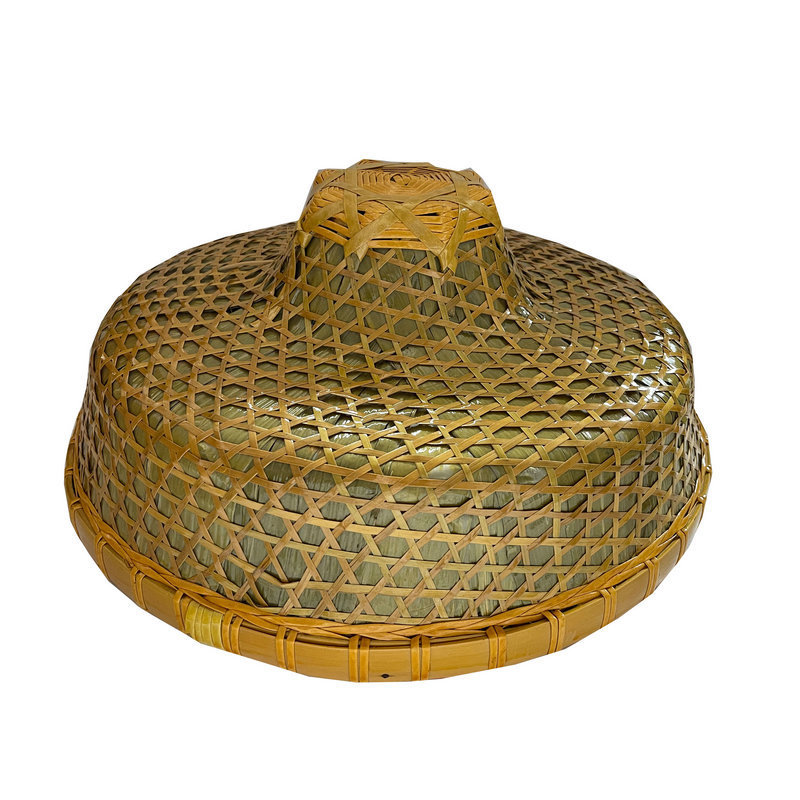 Flat-top Waterproof Bamboo Woven Hat For Fishermen