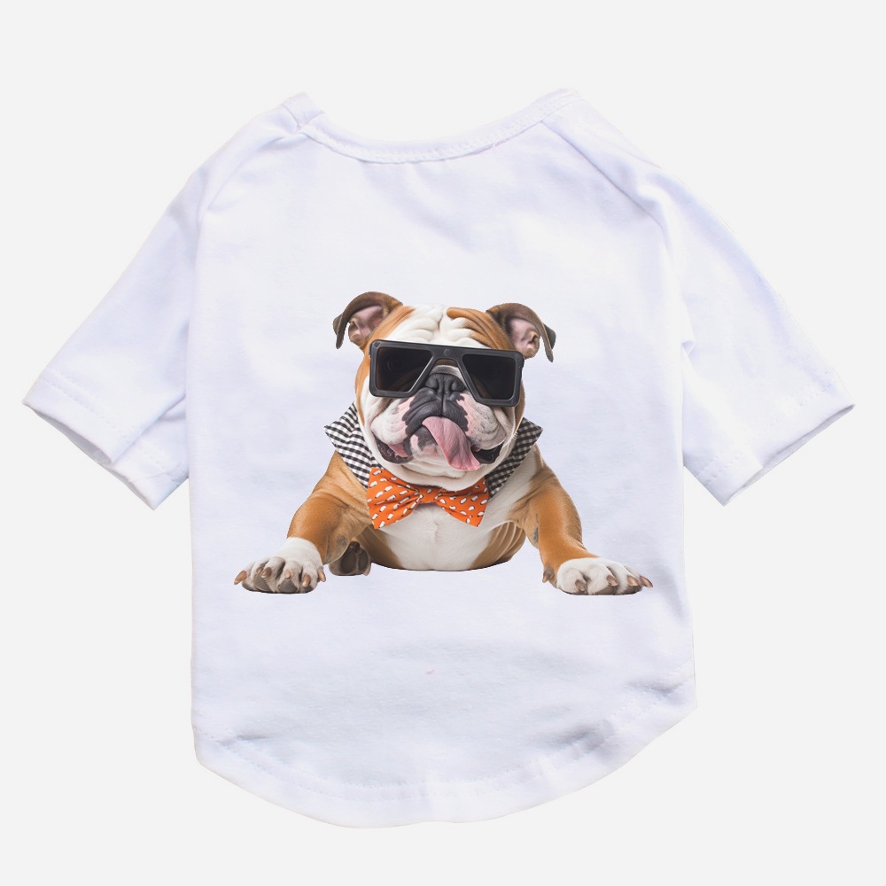 Pet Summer Breathable Thin Basic Style Cotton Short Sleeve Printed T-shirt