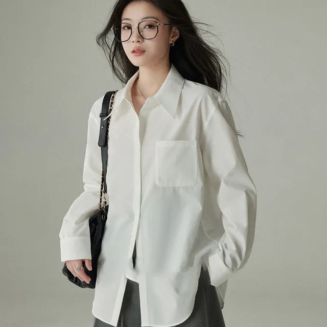 Klein Blue French Air Sense Professional Commute Slightly Loose Profile Long Sleeve White - Shop at LoveMi