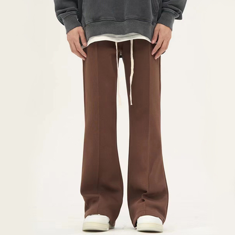 Draping Effect Lazy And Loose Straight Casual Pants