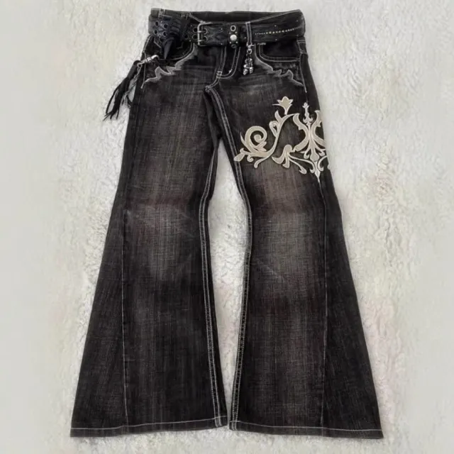 Fashion Machine Embroidery Jeans For Women Black - Shop at LoveMi