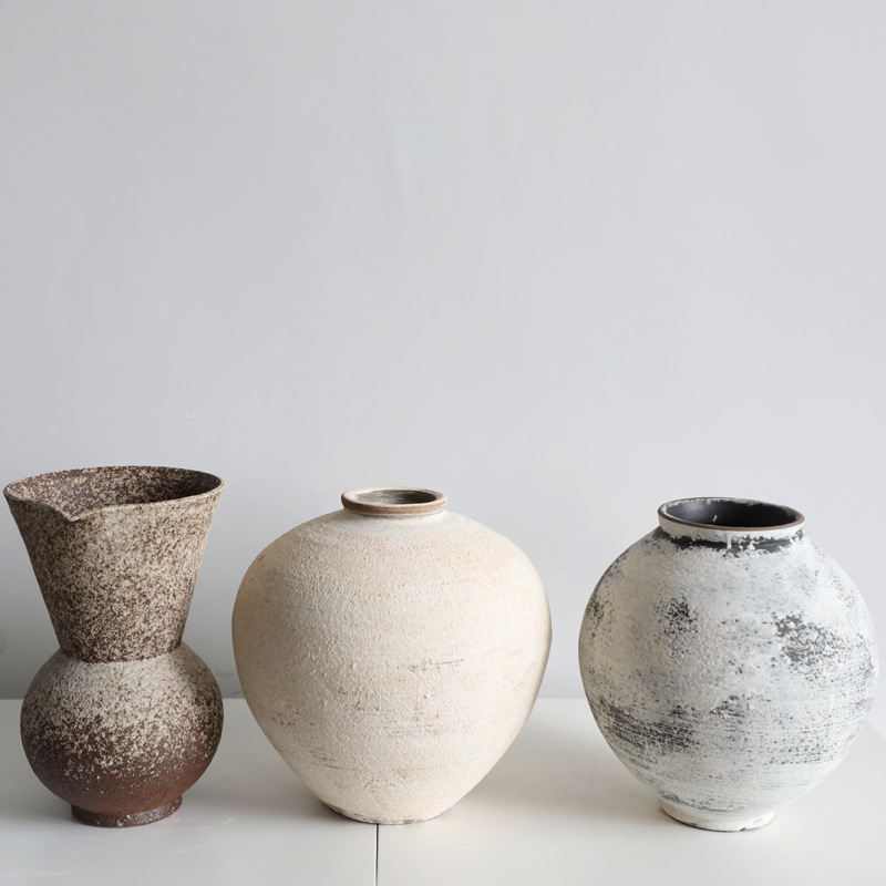 Handmade pottery ceramic vase vintage stoneware (type b big