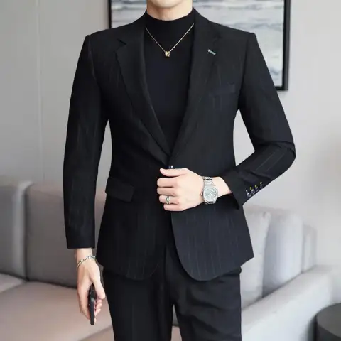 Four Seasons Plus Size Leisure Suits for Men Coat