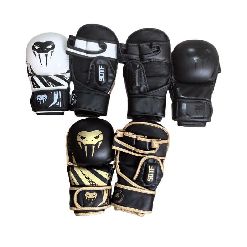 Men's Boxing Half-finger Sanda Gloves 3