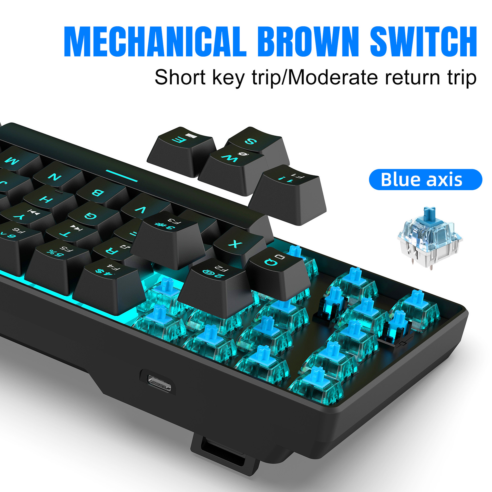 Title 6, Mechanical Gaming Keyboard Double Injection Key...