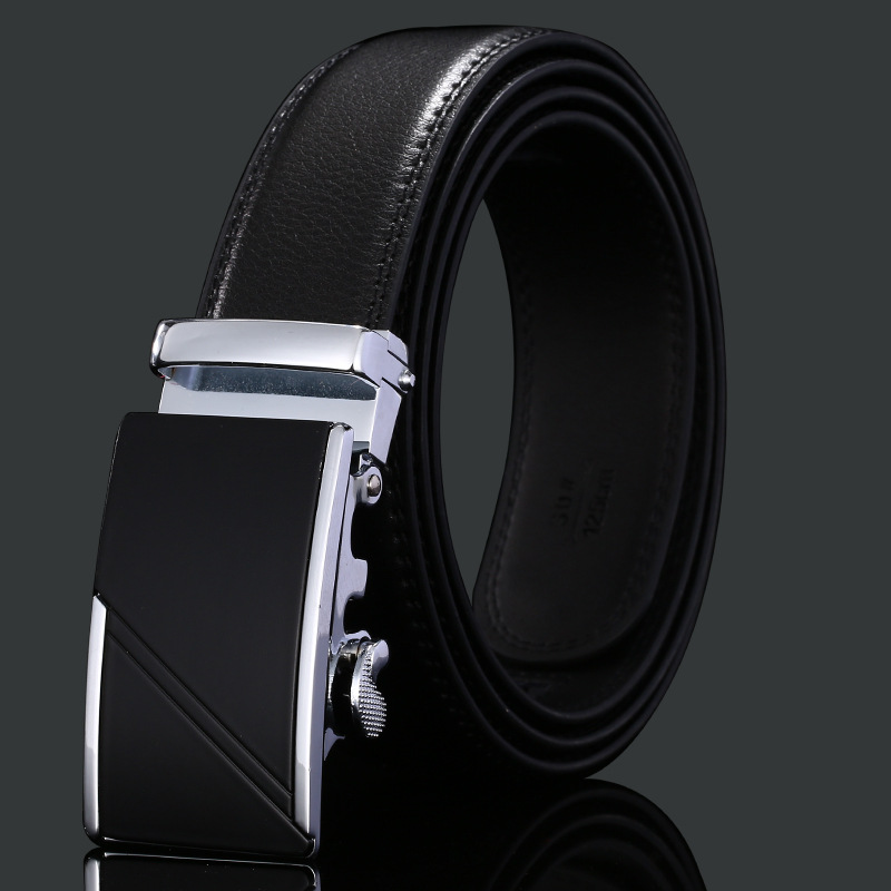 Mens Genuine Leather Belt With Automatic Buckle