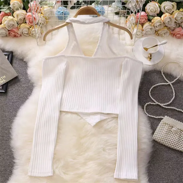 European And American style Fashion Halter Top White - Shop at LoveMi
