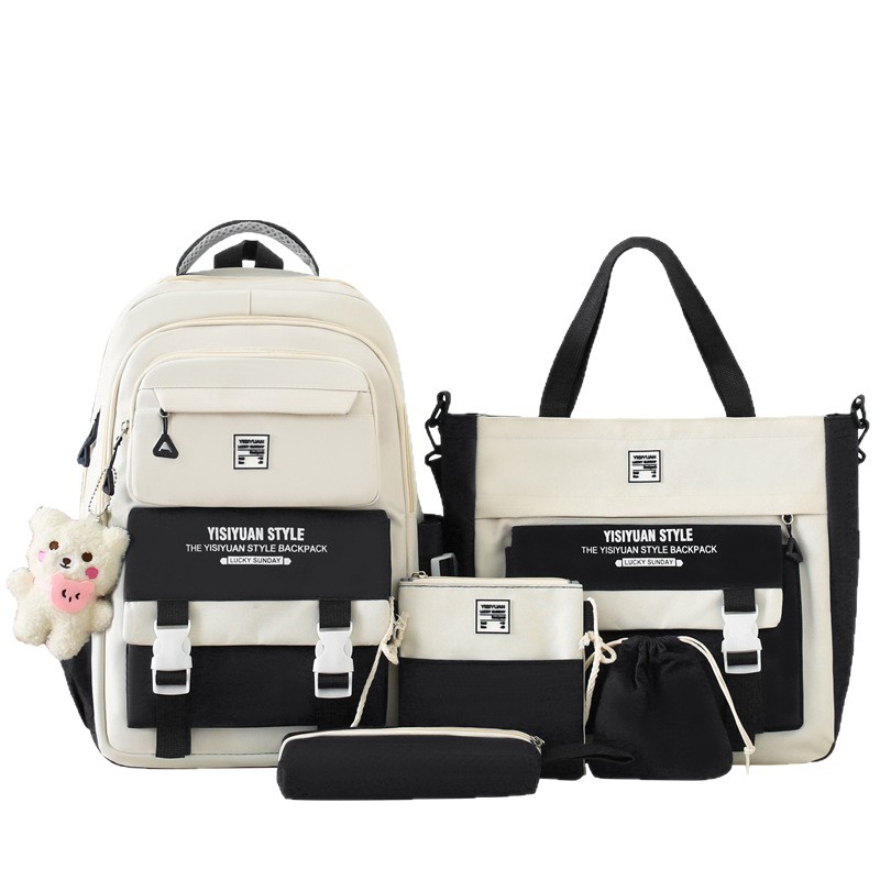 Large-Capacity Five-Piece Backpack Set