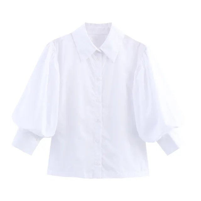 Fashion Casual Loose Women's Wear Long sleeved Shirt White - Shop at LoveMi