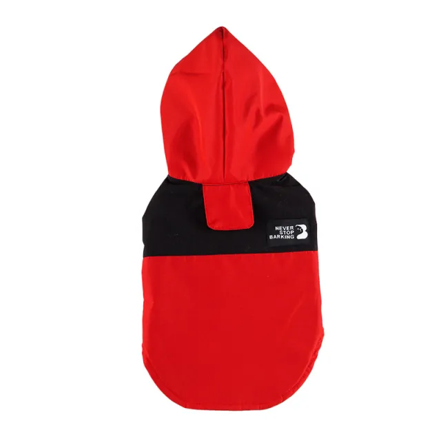 Color Contrast Patchwork New Dog Raincoat Red - Shop at LoveMi