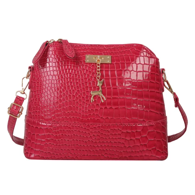Women's Fashion Casual Large Capacity Solid Color Crossbody Bag Rose - Shop at LoveMi