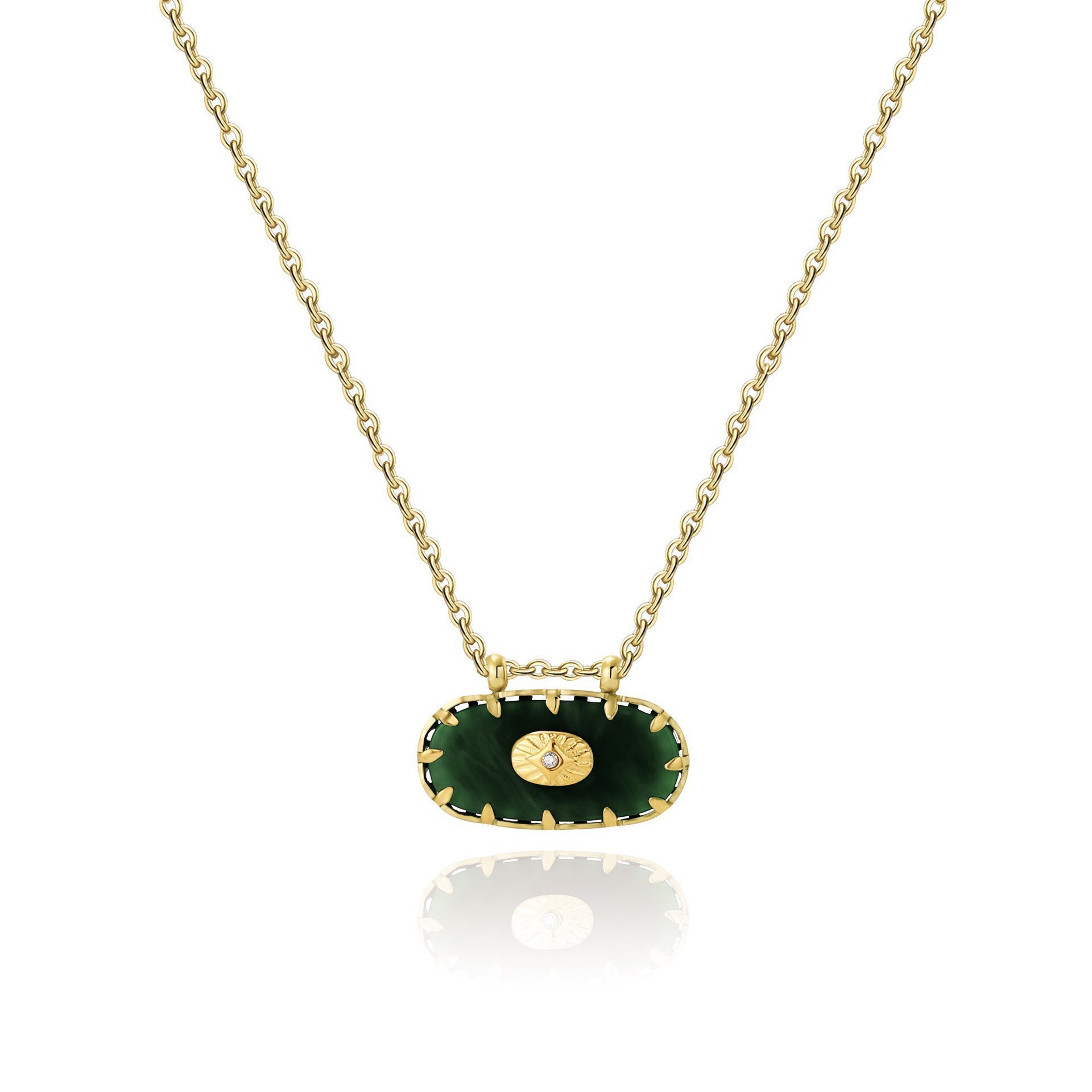 French INS Retro Style 18K Gold Plated Clavicle Chain