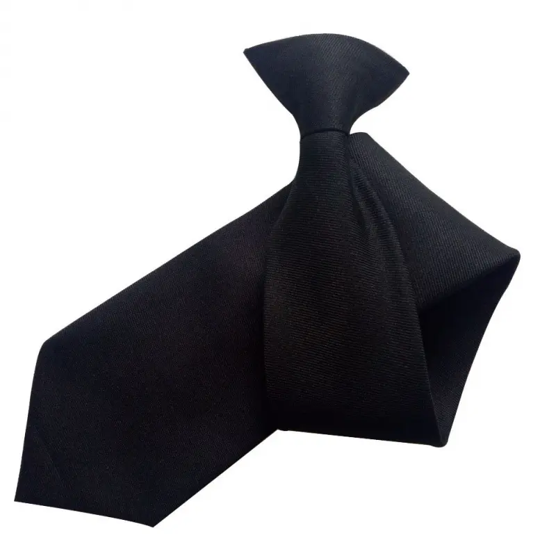 Security Check Wedding Funeral Tie Black Buttons Tie