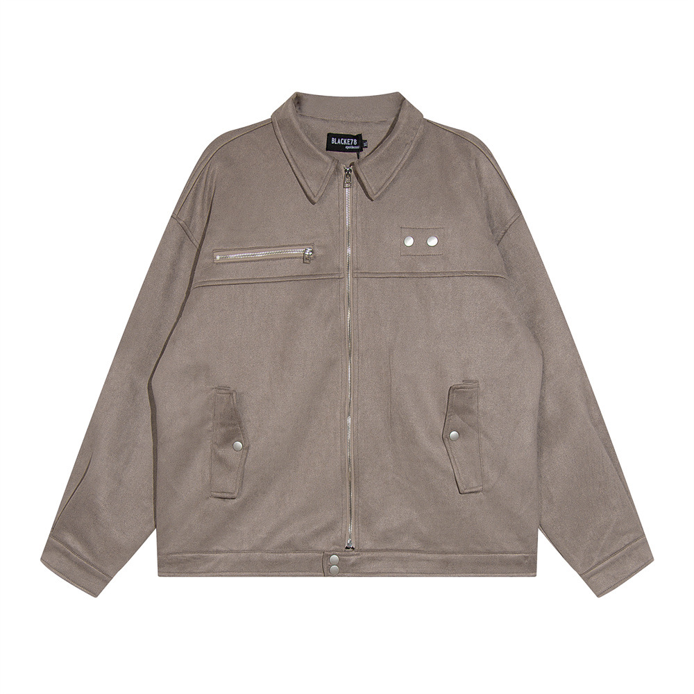 Men's Autumn And Winter Loose Casual Design Pocket Flying Baseball Uniform Fashion Brand