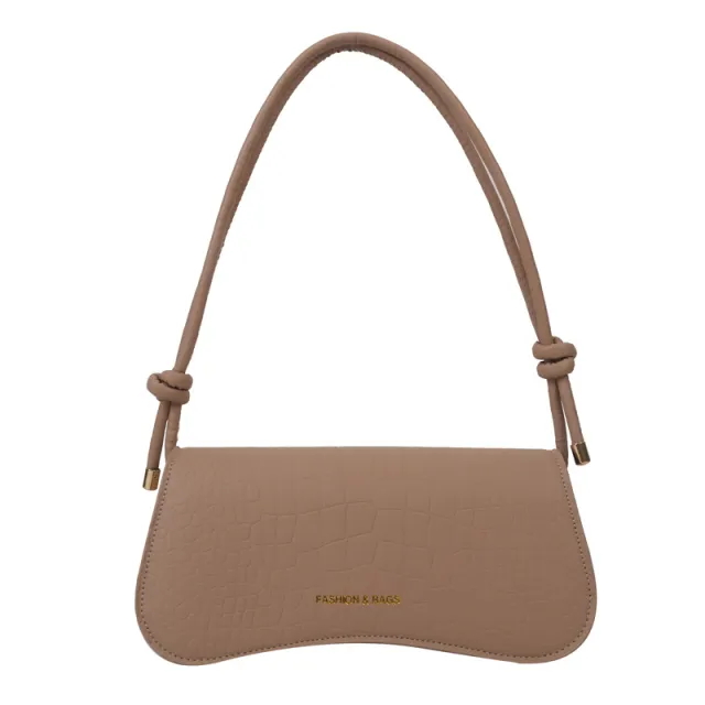 Summer Minimalist PU Underarm Bag Chic Solid Color Square Shoulder Purse Versatile Crossbody Tote For Women Elegant Office Khaki - Shop at LoveMi