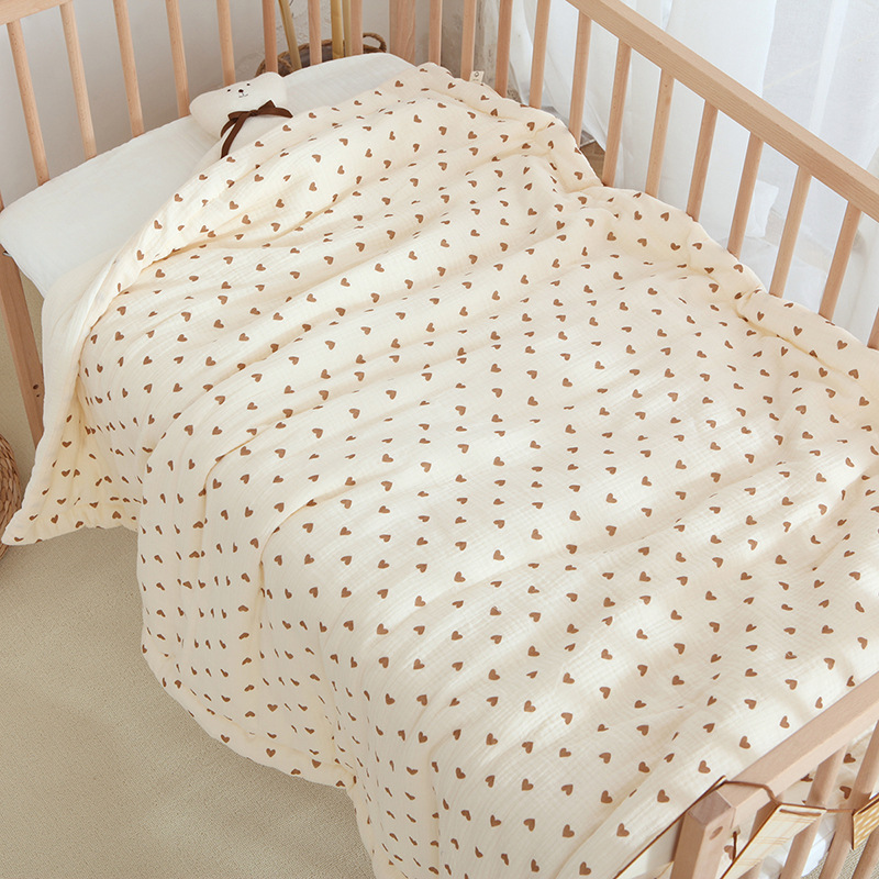 Brown Heart Quilted