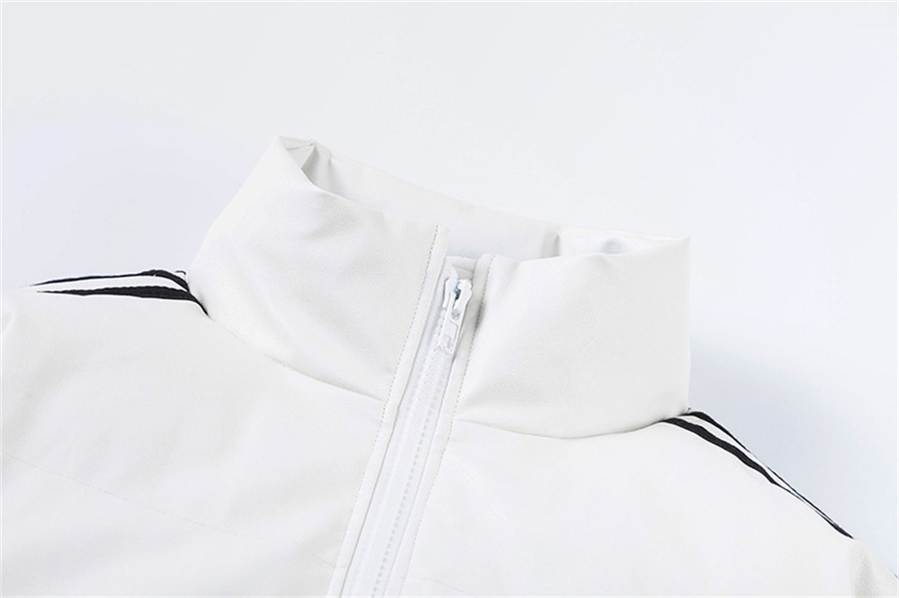 Winter Thickening Stand Collar PU Coat