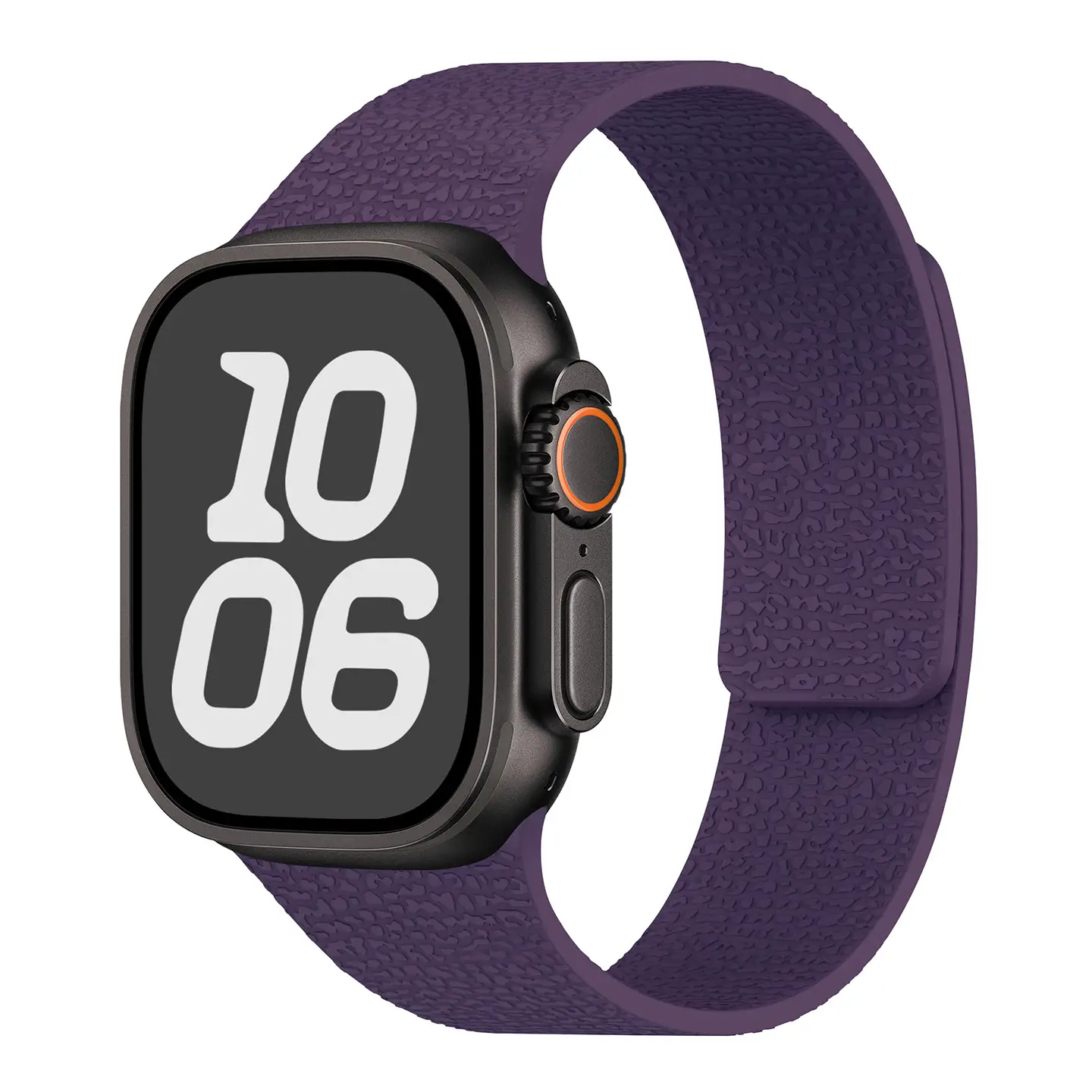 IwatchS10 Dynamic Wind Litchi Pattern Soft Magnetic Silicone Watch Strap