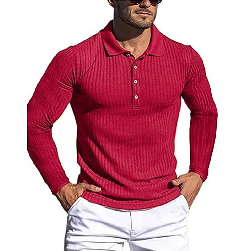 Title 10, Polo de Sport pour Homme, Manches Longues Rayée...