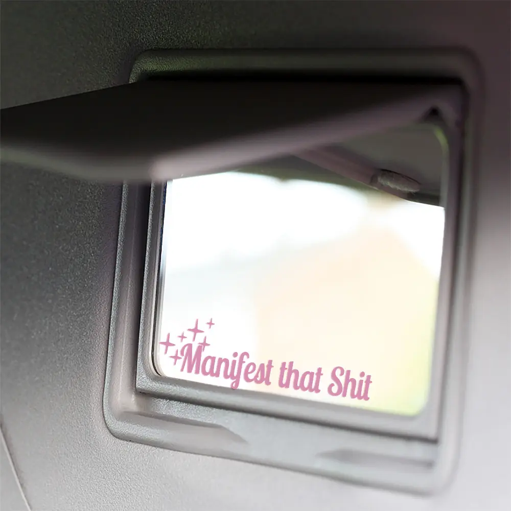 Vinyl Waterproof Car Rearview Mirror Cosmetic Sticker