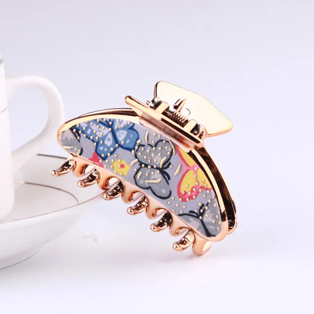 Butterfly Pattern Hair Accessories Medium Large Spring Hairpin Gray Medium 65Mm - Shop at LoveMi
