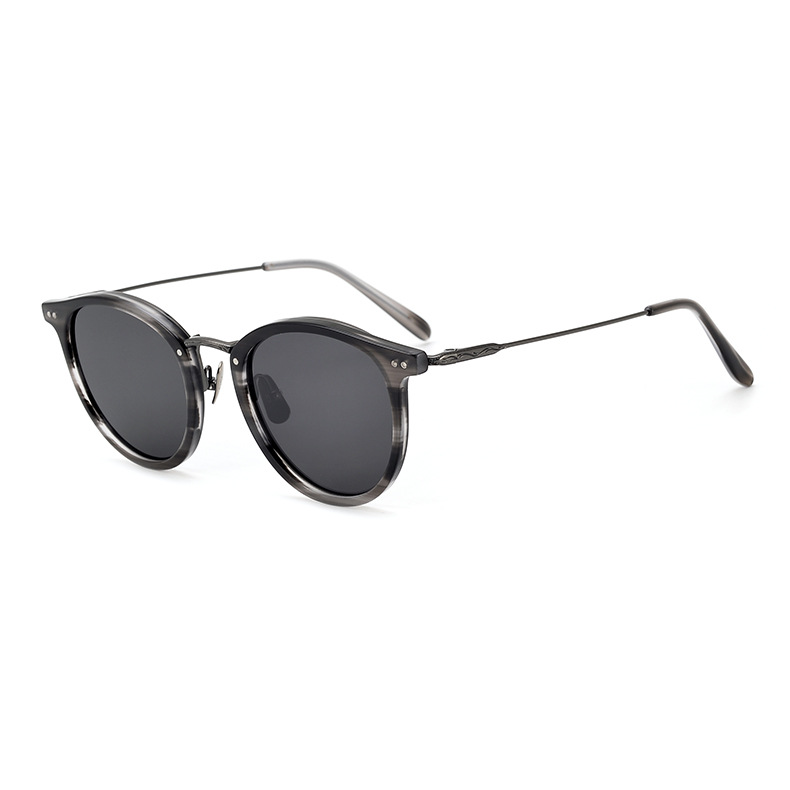 Japanese Handmade Medium Gold Pure Titanium Polarized Sunglasses - Image 4