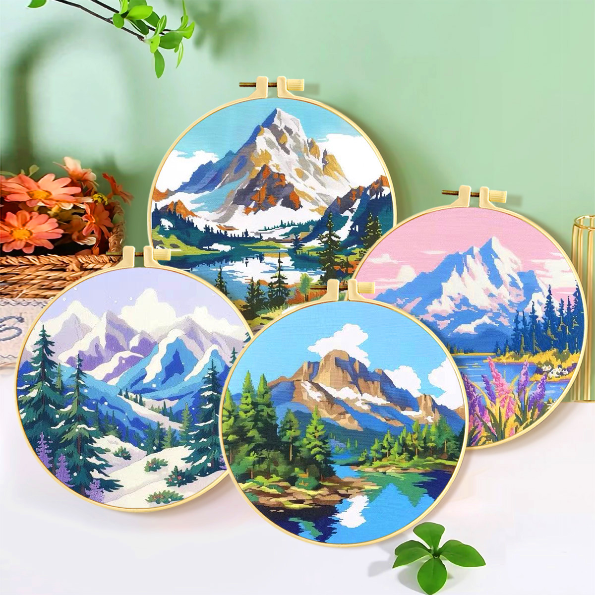 Mushroom Embroidery Handmade Material Package DIY Kit