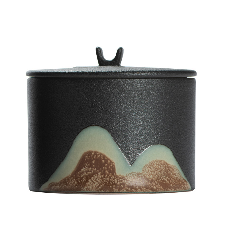 Yuanshan Stoneware Business Office Ashtray With Lid - Image 15
