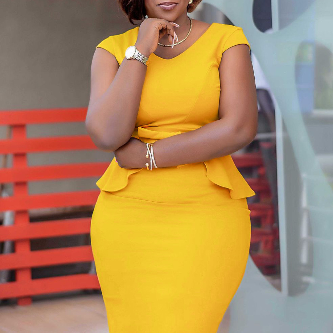 Women's Elegant Fitted Hip-Hugging Casual Dress