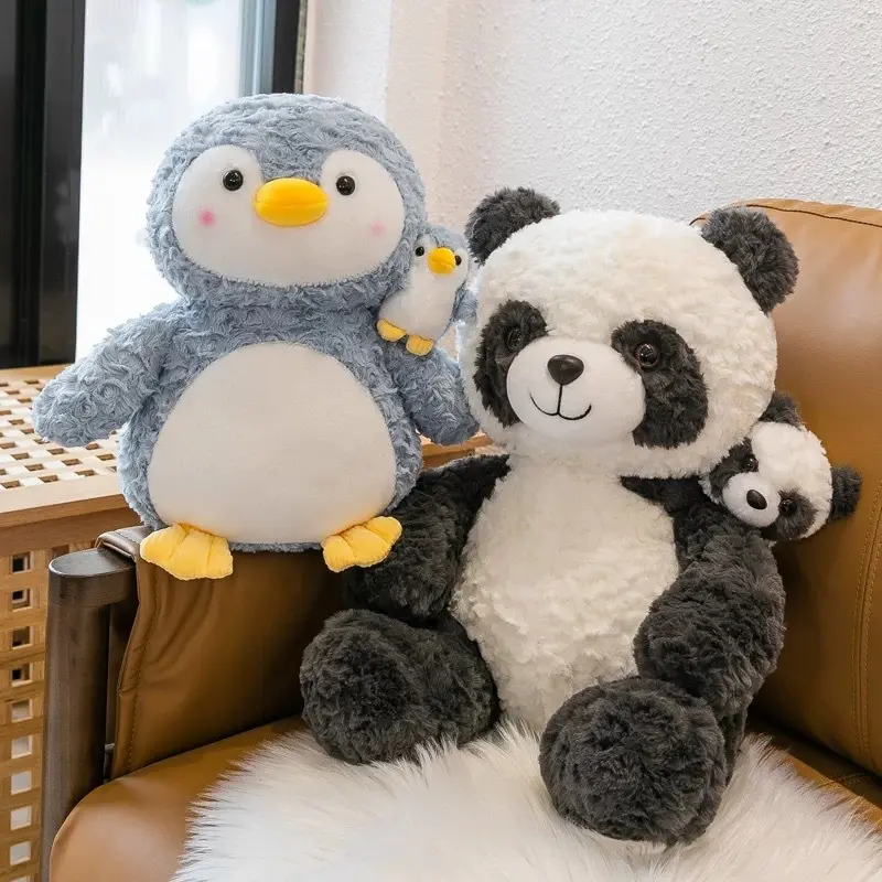 Mother-and-child Penguin Plush Toy Girls Soft Fabric