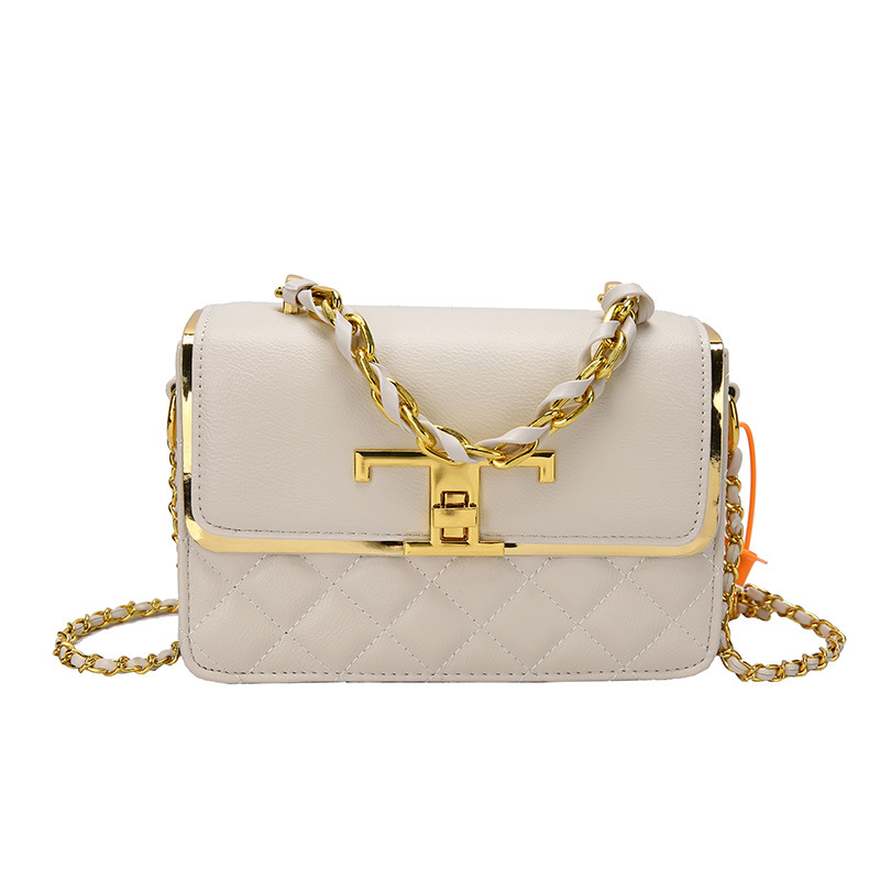 حقيبة يد بسلسلة ألماسية أنيقة وأنيقة للكتف