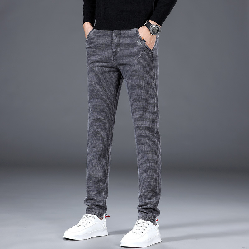 Slim-fitting Simple All-match Light Business Straight-leg Pants Men's