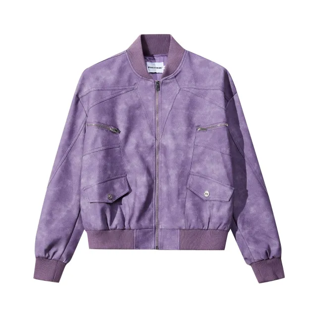Couple Retro Women's Suede Jacket Purple - Shop at LoveMi