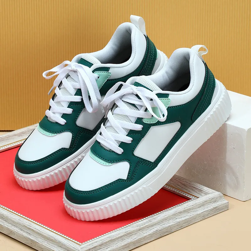 Platform Fashion Lace-up Casual Sneaker Soft Bottom Comfortable - Green