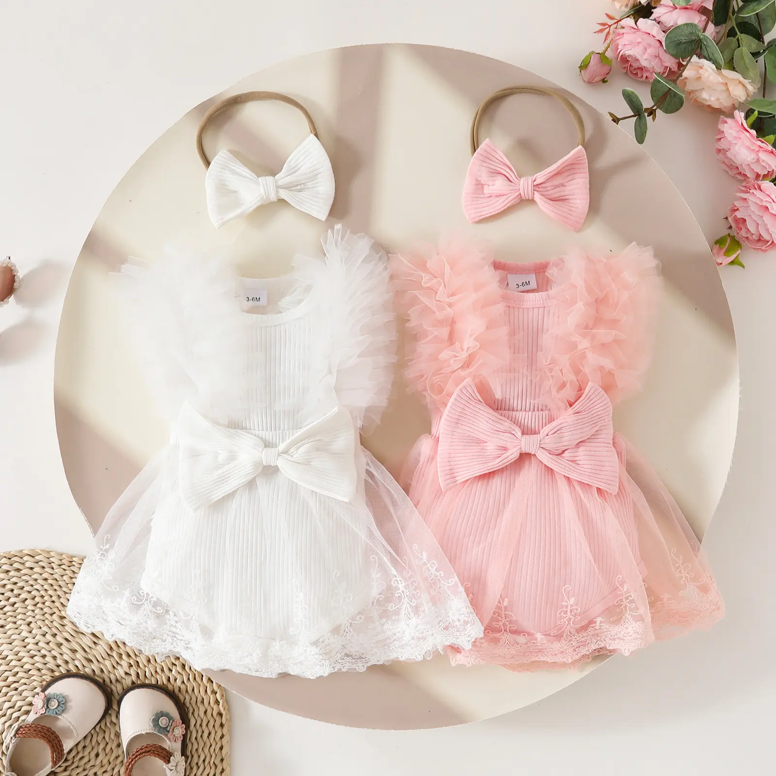 Siamese Triangle Sweet Bow Sleeveless Leotard Hair