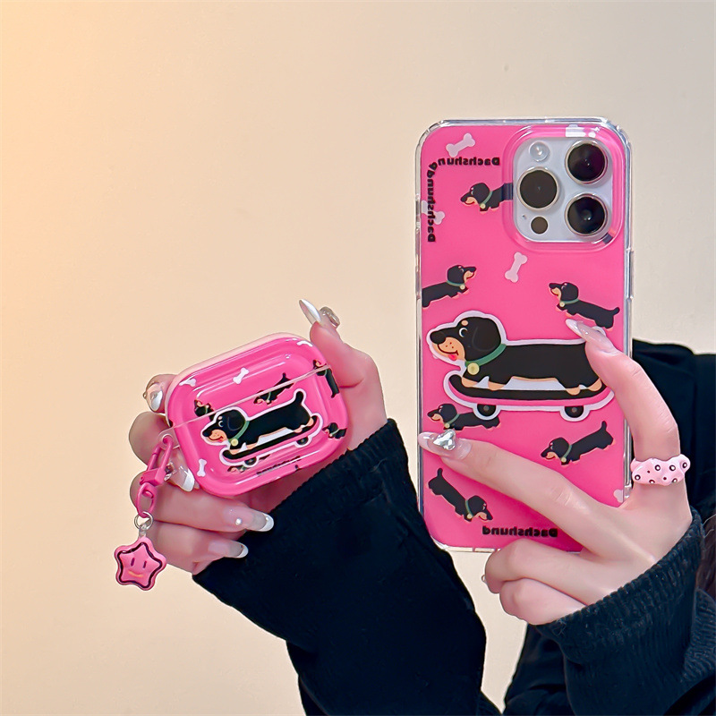 Creative Cartoon Sausage Dog Bluetooth Headset Protective Cover