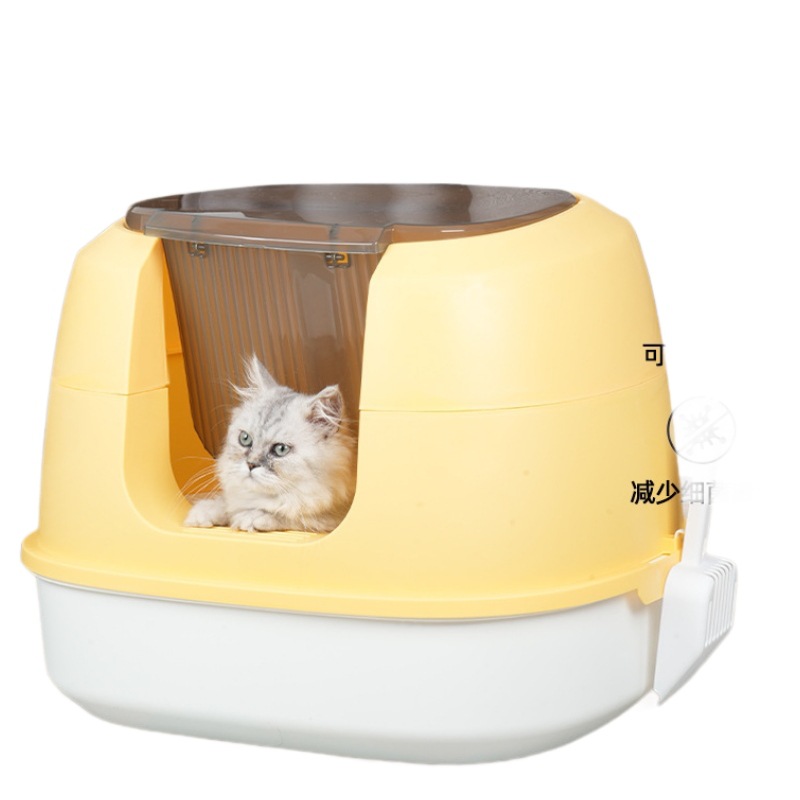 Fully Enclosed Cat Litter Box - Large Anti-Splash Design with Odor Control for Kittens and Adult Cats